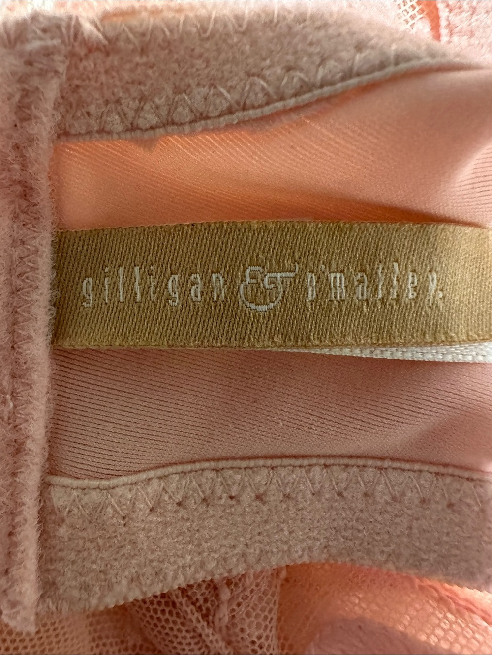 Gilligan & O'Malley Pink Sheer Embroidered Underwire Bra - Picture 4 of 6